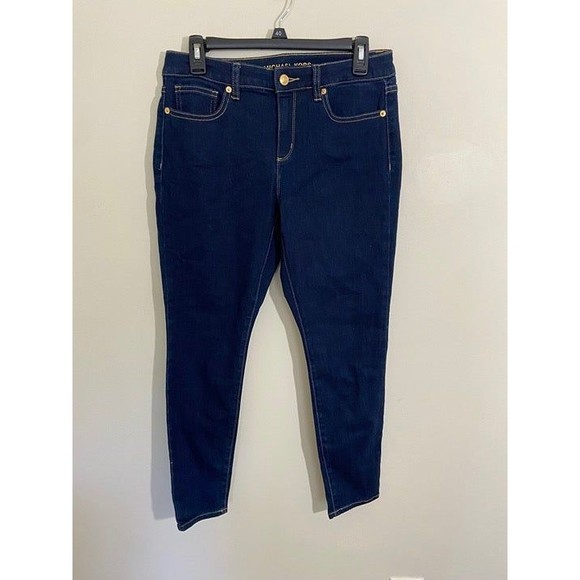 Michael Kors Selma Skinny Leg High-Rise‎ Denim Dark Blue Jeans Size 6 - Picture 2 of 5